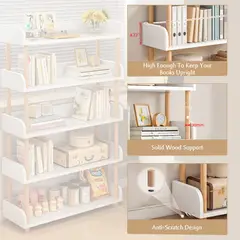 BITART - Librero Organizador de 5 Estantes para Libros en Living y Dormitorio