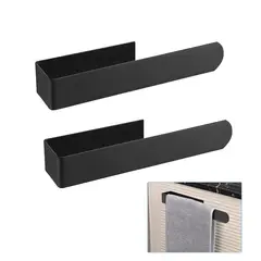 GENERICO - 2Pcs Toallero En L Para Baño De Acero Inoxidable-Negro