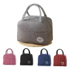 GENERICO - Lonchera Gris Bolsa Termica Colación Almuerzo Portatil Unisex