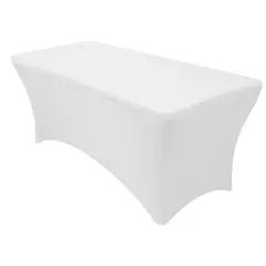 GENERICO - Funda Mantel Spandex Blanco 150cm x 75cm x 75cm