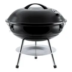 IMPORTCLICK - Parrilla Redonda Tapa Metal Mayrax 36 CM - Negro