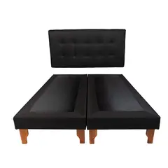 MUEBLES NEW - CAMA SUPER KING NEGRO LINO
