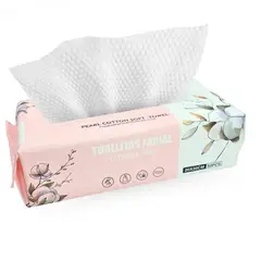 GENERICO - Toalla Facial Desechable de Algodón 20x20 cm – 50pcs - Eidos - Blanco