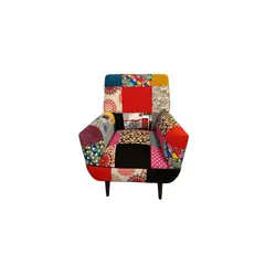 GENERICO - Poltrona individual Sonica Patchwork de 75 x 75 x 95 cm