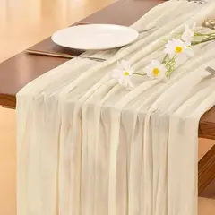AZ AURAZEUS - Camino De Mesas Gasa Rectangular Mantel Centro Tela 300 x 90 Cm Az