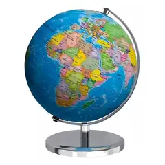 GENERICO - Lámpara Globo Terráqueo soporte metálico 27cm de alto