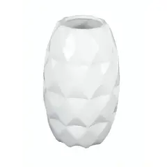 OEM - Jarrón ovalado blanco 15 x 25 cm