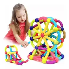 TNAKIEX - Bloques Magneticos- 42 Piezas Grandes 3d Niños