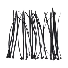 MACROTEL - Amarras Plásticas Negra 150x3mm 25 Unidades