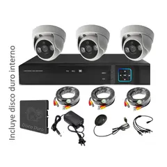 VIPA - Kit 3 Cámaras Seguridad y Vigilancia Interior HD- I31LDD Con Disco Duro