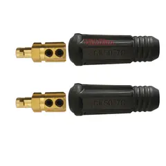 GENERICO - Conector Rápido Macho 50-70 Color Negro Pack 2und Maquina De Soldar