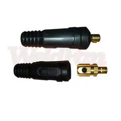 GENERICO - Conector Rápido Macho 10-25 Color Negro Pack 2und Maquina De Soldar