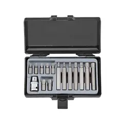 FORCE - Juego Puntas Torx T20 a T55 - 15 Piezas