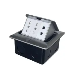 PUREPOWER - Enchufe Escritorio Embebido Placa Contactos Piso Con 3 Gatos.