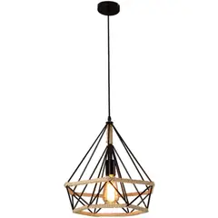 HOME NEAT - 1 piezas lámpara colgante vintage cuerda cáñamo e27 negro.