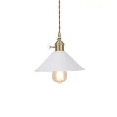 HOME NEAT - Lámpara Colgante de techo Vintage E27 - Blanco
