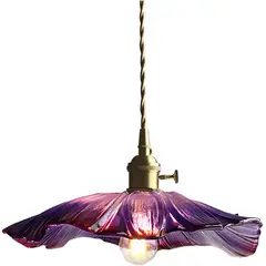 HOME NEAT - Lámpara Colgante de Techo Vidiro Lotus Leaf ø30cm - Púrpura