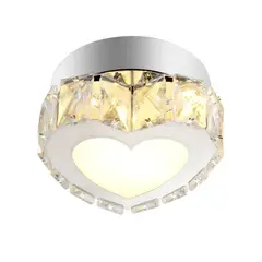 HOME NEAT - Led lámpara de techo cristal moderna ø18cm 3 colores - Corazón