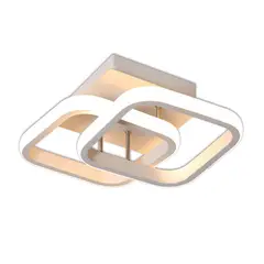 HOME NEAT - Lámpara de techo LED acrílica dos cuadrados - Blanco