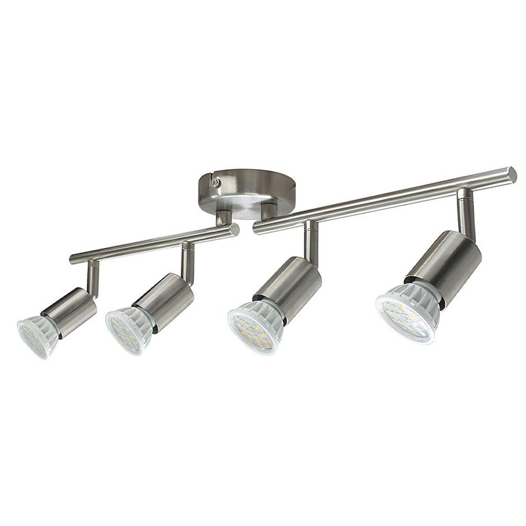 Barra meranti 4 luces GU10 nickel