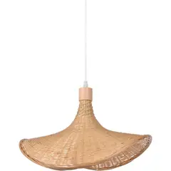 HOME NEAT - Lámpara Colgante de Techo de Bambú Sombrero Design Ø30cm…