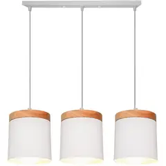 HOME NEAT - Lámpara colgante de techo 3 luces Moderno Nórdica E27 - Blanco