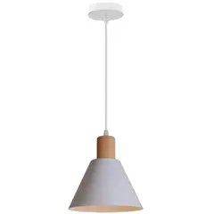 HOME NEAT - Lámpara de techo de hierro moderna Nórdica ø20cm E27 - Blanco