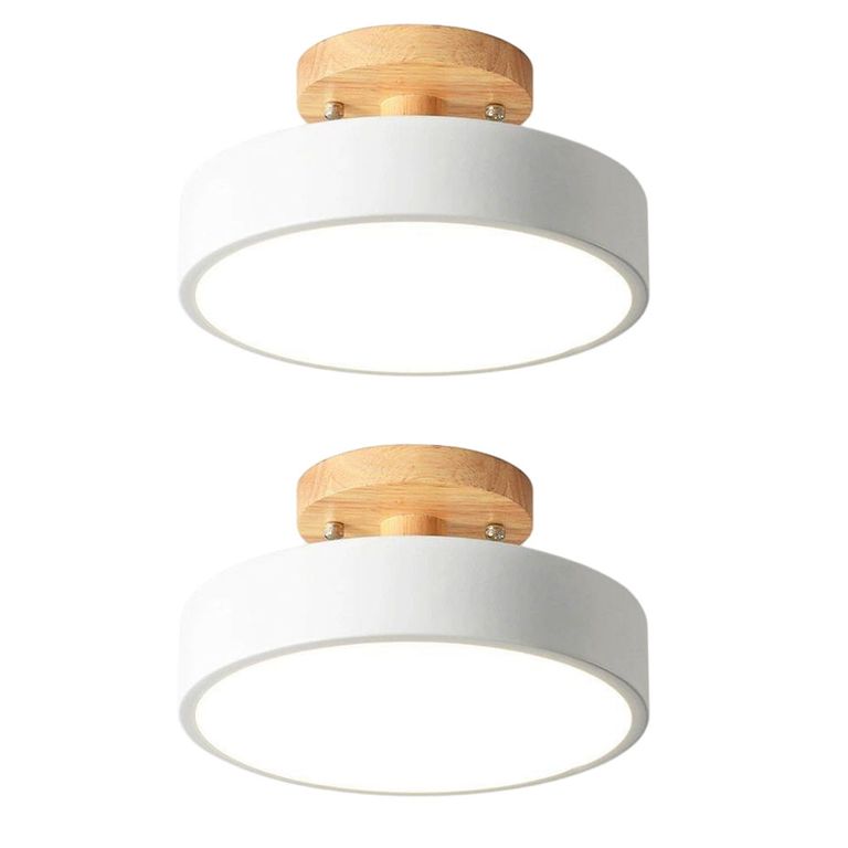 2 Unidades Led lámpara de techo moderna ø18cm 3 colores - Blanco