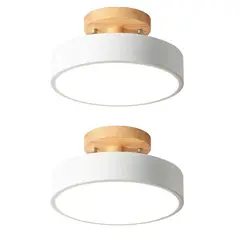 HOME NEAT - 2 Unidades Led lámpara de techo moderna ø18cm 3 colores - Blanco