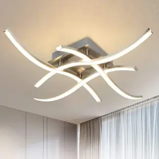 HOME NEAT - Lámpara de techo LED acrílica moderno de 4 luces 18W Blanco cálido