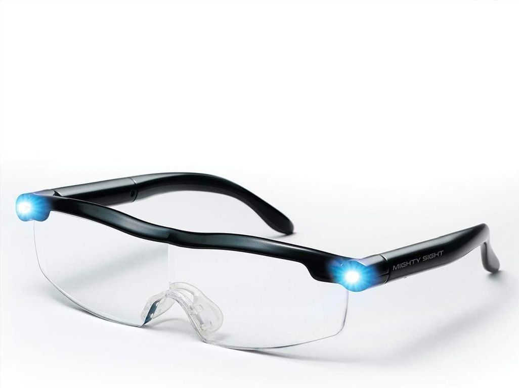 Aumento Gafas de lectura, Lupa con 2 luces LED