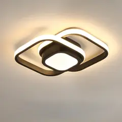 HOME NEAT - Lámparas de techo LED acrílica moderno 36cm 3 colores - Negro