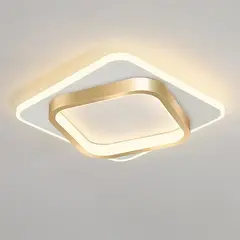 HOME NEAT - Lámparas de techo LED acrílica moderno 24cm 3 colores - Dorado