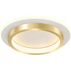 HOME NEAT - Lámparas de techo LED acrílica Redonda moderno 24cm 3 colores - Dorado