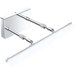 HOME NEAT - Led lámparas espejo 9w 3 colores apliques espejo de baño 40cm Plata.