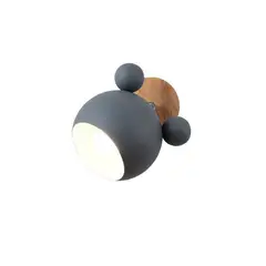 HOME NEAT - Lámpara de pared E27 Micky - Gris