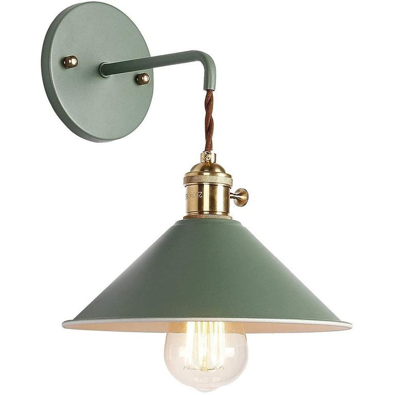 Apliques Vintage de pared lámpara metal e27 Verde