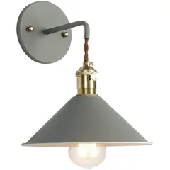 HOME NEAT - Lámpara de pared Vintage Apliques de Pared E27 para salón Gris