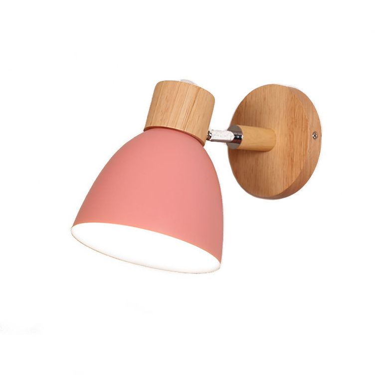 Apliques de pared madera moderno lámpara de pared e27 Rosa