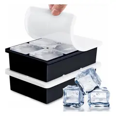GENERICO - Bandeja Grande Para Cubitos De Hielo Con Tapa Para Whisky