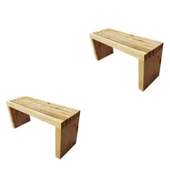 GENERICO - 2 unidades Banca De Madera 100 Cm De Largo