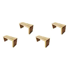 GENERICO - 4 unidades Banca De Madera 100 Cm De Largo