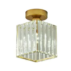 MMDH - Lámpara de techo led de pasillo de balcón de cristal Dorado GS2..