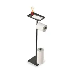 SANTU HOME & DECO - Porta rollos Papel Higiénico Baño Doble Vara Soporte Pedestal