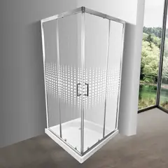 JOYTEK - Shower Door Elegant Cuadros Mosaicos con Receptáculo 90x90 cm