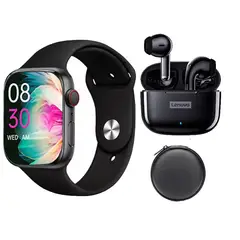 LENOVO - LP40 pro Audífonos inalámbricos y reloj inteligente y Estuche_