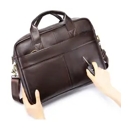 PUREPOWER - Bolso de ordenador oficial de piel para hombre