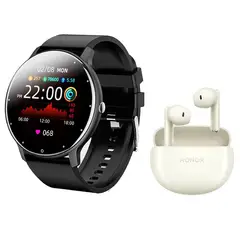 HONOR - X8 Audífono-Morado y Toumi Fit 2-P Reloj inteligente