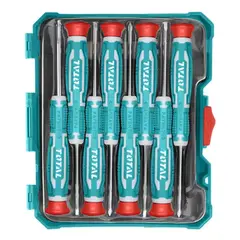 TOTAL TOOLS - Kit Juego De Destornilladores De Precision 8 Piezas Total