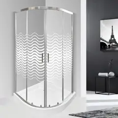 JOYTEK - Shower 90x90 Curvo Elegant Líneas Curvas con Receptáculo